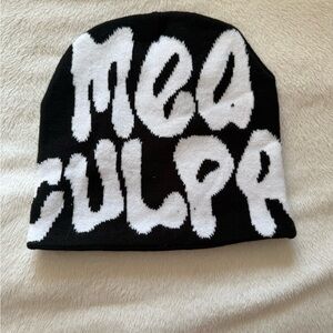 Black and White Graphic Beanie